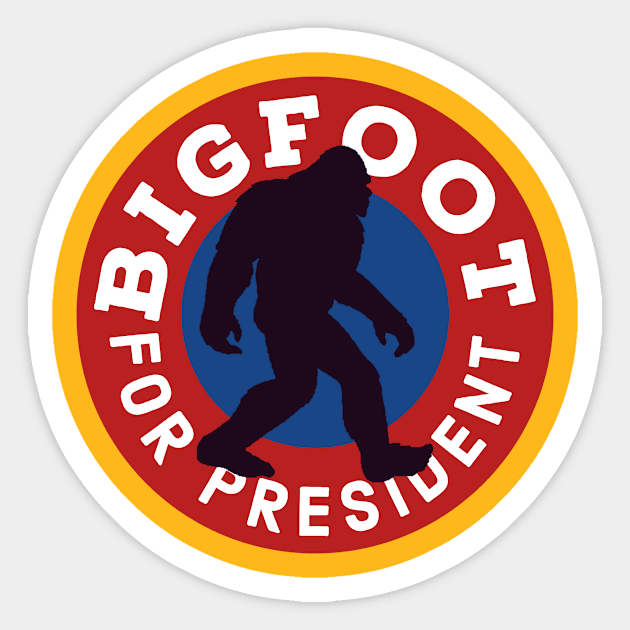 Bigfoot for President funny bigfoot Sticker by narekmug